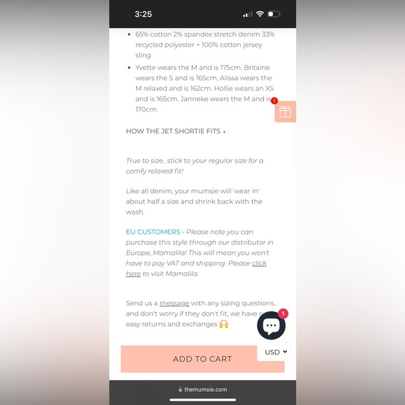 Mumsie Maternity Overalls- Jetset Shortie - Picture 5 of 7